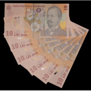 Romania. 6 Pcs of 10 Lei 2023