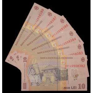 Romania. 6 Pcs of 10 Lei 2023