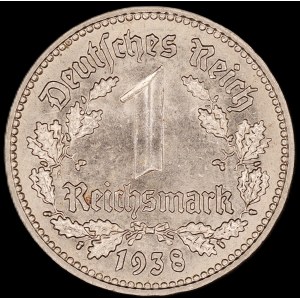 Germany. Third Reich 1 Reichsmark 1938 G Karlsruhe