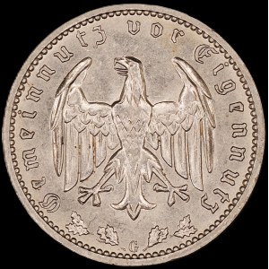 Germany. Third Reich 1 Reichsmark 1938 G Karlsruhe
