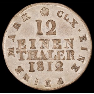 Germany. Saxony 1/12 Taler 1812 Silver