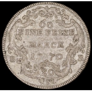Germany. Hohenlohe Neuenstein 20 Kreuzer 1770 Silver