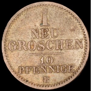 Germany. Saxony 1 Neugroschen 1861 B Silver