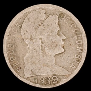 Colombia. 5 Centavos 1939 3/3