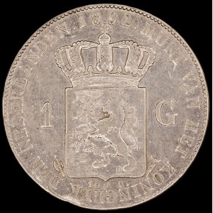 Netherlands. 1 Gulden 1892 Silver