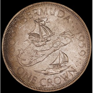 Bermuda. 1 Crown 1509-1959 Silver