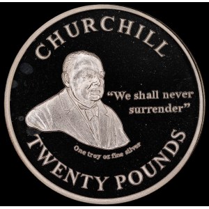 Gibraltar. 20 Pounds 2013 Silver