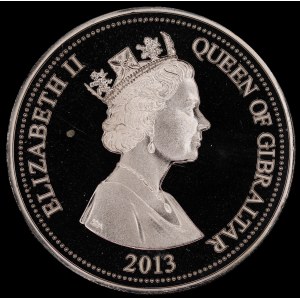 Gibraltar. 20 Pounds 2013 Silver