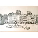 Leon Wyczółkowski (1852-1936), Old Town Square - north side, 1915