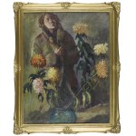 Ludwik LISOWSKI, Portret Marii Ochmanowej wśród kwiatów