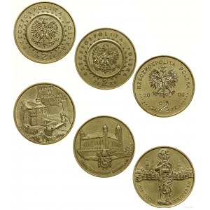 Polska, zestaw: 3 x 2 złote, 1996-2000, Warszawa