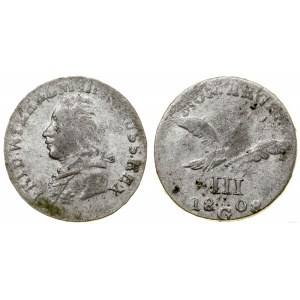 Śląsk, 3 krajcary, 1808 G, Kłodzko