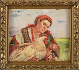 Wincenty Wodzinowski (1866-1940), Dziewczyna z białym kogutem