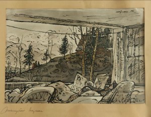Mieczysław Wejman (1912-1997), Widok z sanatorium na Zakopane, 1954