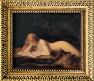 Jean-Jacques Henner (1829-1905), Akt - czytająca