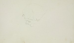Jacek Malczewski (1854-1929), Studium głowy z lewego profilu, XI.1916