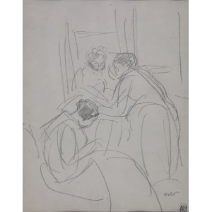 Wojciech Weiss (1875 - 1950), Kobiety we wnętrzu, 1928
