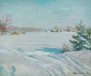 Alfred Terlecki (1883-1973), Pejzaż zimowy, 1947