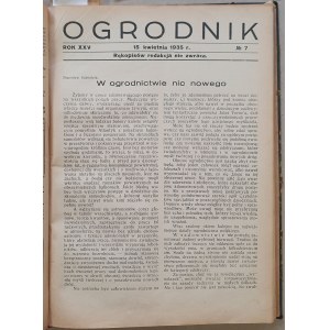 Ogrodnik, Rocznik 1935, nr 1-24 [sadownictwo, kwiaciarstwo, warzywnictwo, pszczelarstwo]