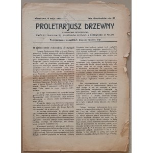 Proletarjusz drzewny, jednodniówka 6 maja 1922.