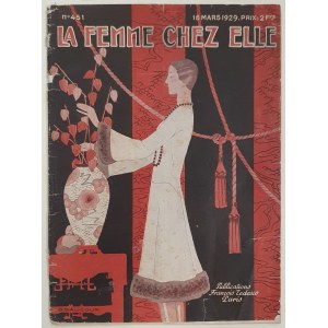 La Femme chez Elle R.30: 1929 nr 451 [moda ślubna, buty, haft, oprawy ksiąg]