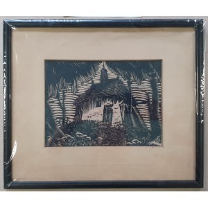 Mrożewski Stefan, Kapliczka, drzeworyt, 1923
