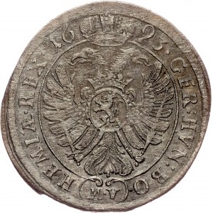 Leopold I., 3 Kreuzer 1693, MV, Prague