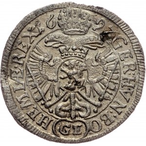 Leopold I., 3 Kreuzer 1697, GE, Prague