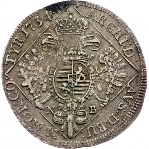 Charles VI., 1/4 Thaler 1734, NB, Nagybanya