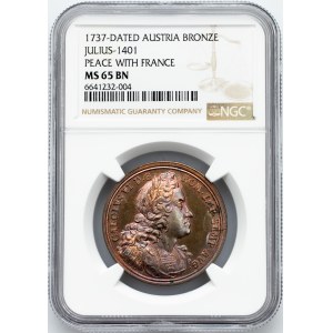 Charles VI., Medal 1737, D.S. Dockler
