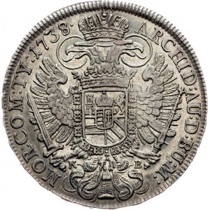 Charles VI., 1 Thaler 1738, KB, Kremnitz