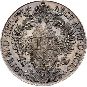 Joseph II., 1 Thaler 1771, F/A.-S., Hall