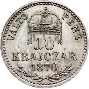 Franz Joseph I., 10 Krajczár 1870, KB, Kremnitz