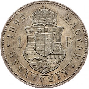 Franz Joseph I., 1 Forint 1892, KB