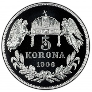 Franz Joseph I., 5 Korona 1906/2023, KB, Kremnitz