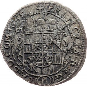 Charles II of Liechtenstein, 3 Kreuzer 1665, Kremsier