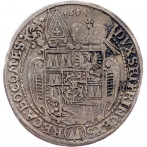 Charles II. of Liechtenstein, 15 Kreuzer 1694, Kremsier