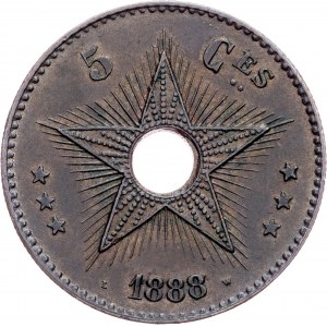 Belgian Congo, 5 Centimes 1888