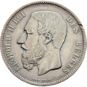 Belgium, 5 Francs 1869