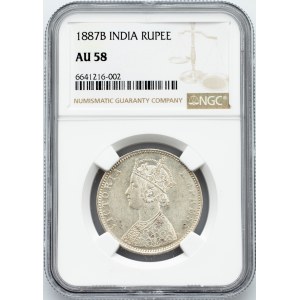 British India, 1 Rupee 1887, B