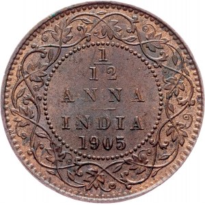 British India, 1/12 Anna 1905, Calcutta