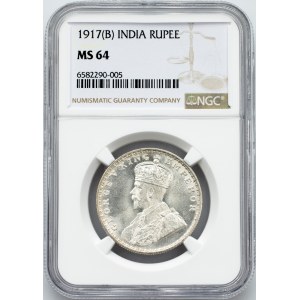 British India, 1 Rupee 1917, (B)
