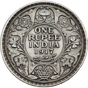 British India, 1 Rupee 1917