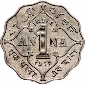 British India, 1 Anna 1918, Bombay