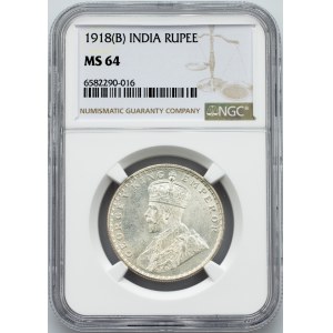 British India, 1 Rupee 1918, (B)