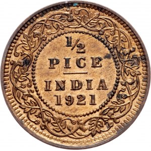 British India, 1/2 Pice 1921, Calcutta