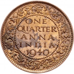 British India, 1/4 Anna 1940, Bombay