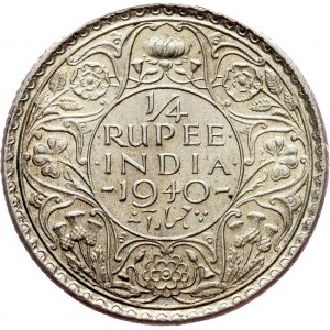 British India, 1/4 Rupee 1940, Calcutta