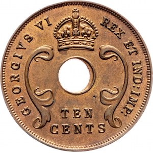 East Africa, 10 Cents 1945, Pretoria