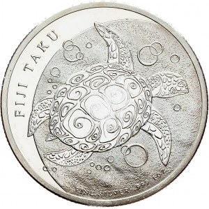 Fiji, 2 Dollars (1 Oz) 2011, Taku Turtle